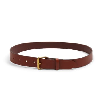 Burrows And Hare Bridle Leather Belt In Brown