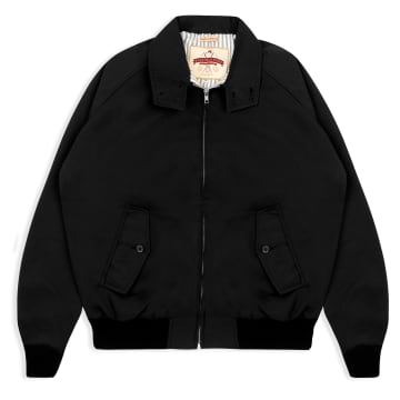 Burrows And Hare Mcqueen Harrington Jacket In Black