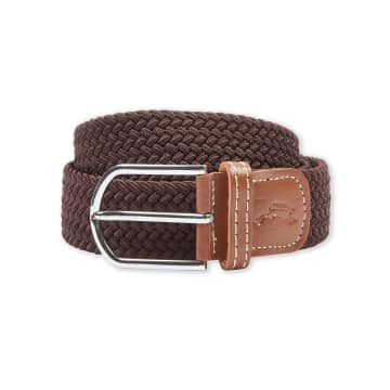 Burrows And Hare One Size Woven Belt Dark Brown