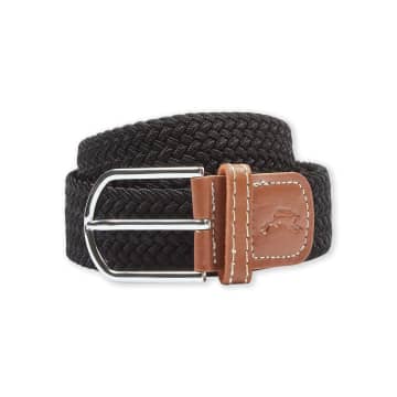 Burrows And Hare One Size Woven Cotton Belt Black