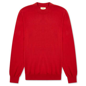 Shop Burrows And Hare Mock Turtle Neck Deep Red