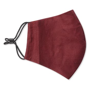 Burrows And Hare Linen Face Mask Burgundy