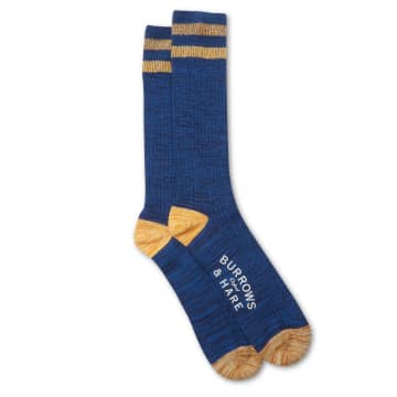 Burrows And Hare Varsity Sock Blue