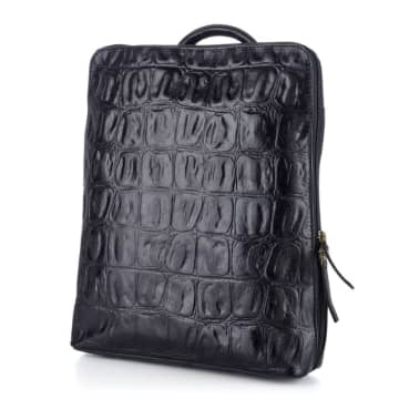 Collardmanson Black Croc Backpack
