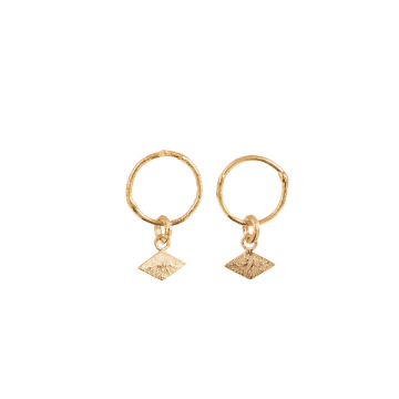 April March Jewellery Rhombus Tag Earrings Made From Fairmined Gold Vermeil