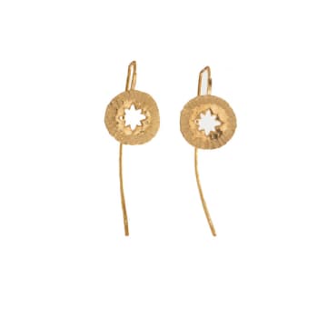 April March Jewellery Star Amulet Earrings Made From Fairmined Gold Vermeil