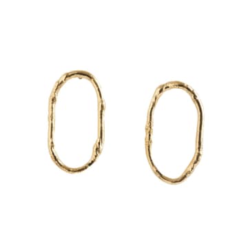 April March Jewellery Medium Textured Loop Earrings Made From Fairmined Gold Vermeil