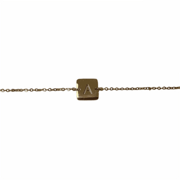 Atelier Kumo Hiragana • Bracelet With Engraved Letter Gold Plated