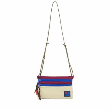 Japfac • Mini Candy Red, Blue And Beige Shoulder Pouch