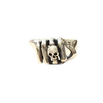Urbiana Premium Silver Skull Ring In Metallic
