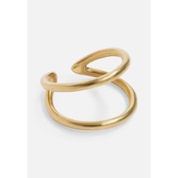 El Puente Delicate Two-line Ring // Gold
