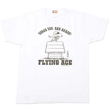 Buzz Rickson's Peanuts Flying Ace T-shirt In White