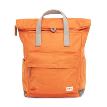 Roka Back Pack Canfield B Design Medium Size Made From Sustainable Nylon In Burnt Orange