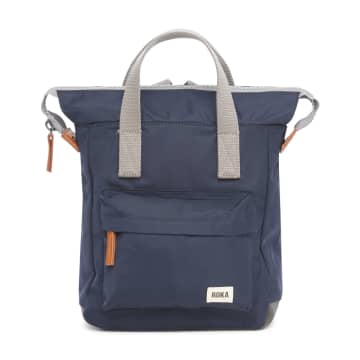 Roka Back Pack Bantry B Design Small Size Made From Sustainable Nylon In Midnight In Blue