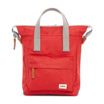 Roka Back Pack Bantry B Design Small Size Made From Sustainable Nylon In Cranberry