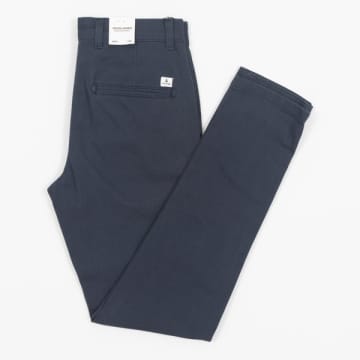 Jack & Jones Navy Marco Slim Fit Chino Trousers In Blue