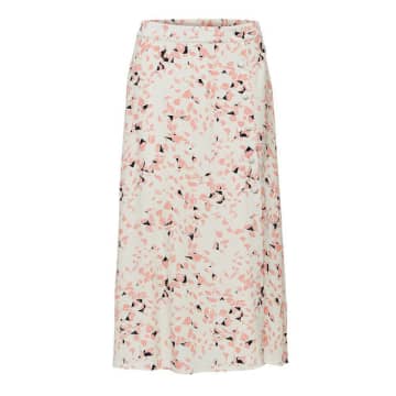 Selected Femme Light Pink Printed Midi Skirt