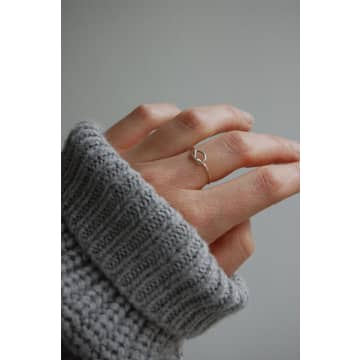 Atypical Thing Skinny Infinity Silver Ring In Metallic