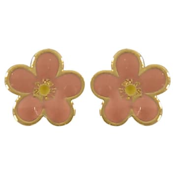 Acorn & Will Delphine Flower Enamel Earrings