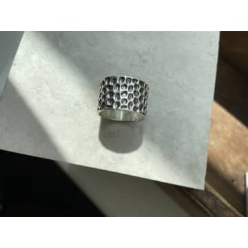 Collardmanson 925 Silver Seabed Ring In Metallic
