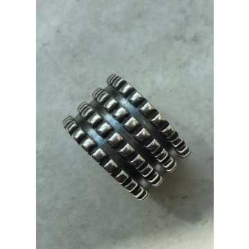 Collardmanson 925 Silver Multi Stud Ring In Metallic