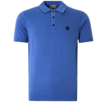 Gabicci Vintage Jackson Knitted Polo In Blue
