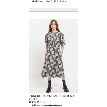Anorak Louche Lenore Flower Patch Print Midi Dress