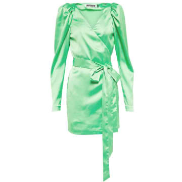 Shop Rotate Birger Christensen Bridget Dress In Green