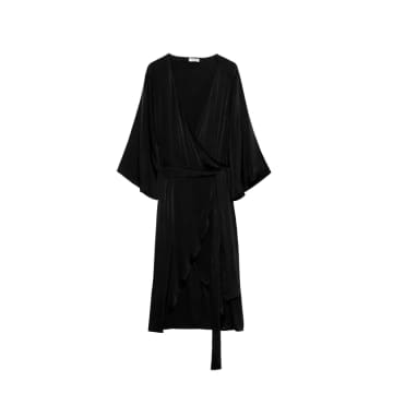 Marville Road Mira Wrap Dress In Black
