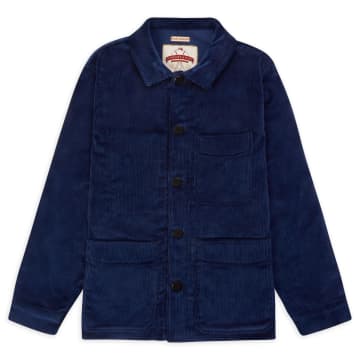 Burrows And Hare Cord Workwear Jacket In Blue