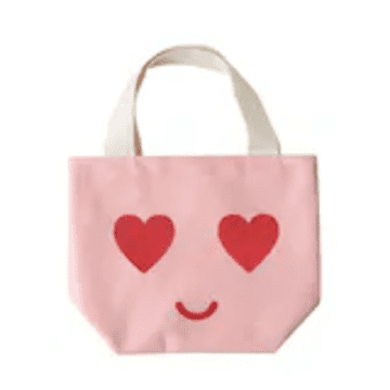 Alphabet Bags Heart Eyes Little Pink Bag In Neutrals