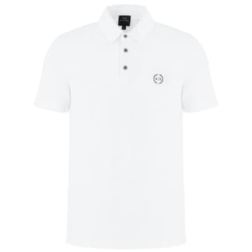 Armani Exchange Small Chest Logo Stretch Polo In White