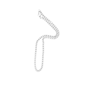 Bandhu Boxchain Necklace Silver In Metallic