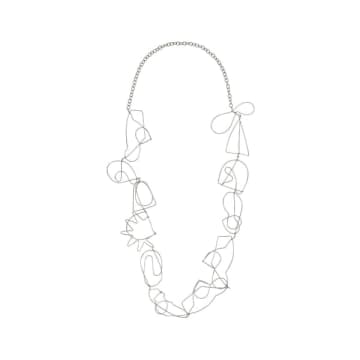 Narratives The Agency Black Abstract Wire Necklace