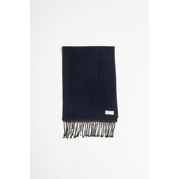 Universal Works Double Sided Scarf Navy/charcoal In Blue