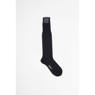 Bresciani Wool Blend Long Socks Blue/royal