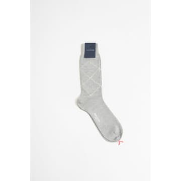Bresciani Wool Blend Short Socks Perla/greggio