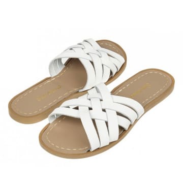 Salt-water Retro Slide Sandals White