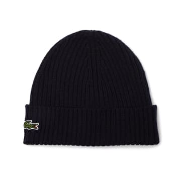 Shop Lacoste Rb0001 Knitted Wool Beanie