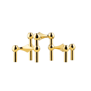 Stoff Nagel Candle Holders (set Of 3) | Brass In Gold