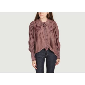 Laurence Bras Cotton Shirt With Embroidery And Ruffles New Champa