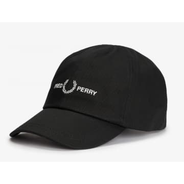 Fred Perry Graphic Branded Twill Cap (black)