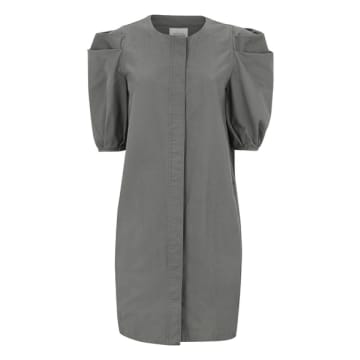 Anorak Esme Studios Erin Knee Length Structured Dress Charcoal Grey