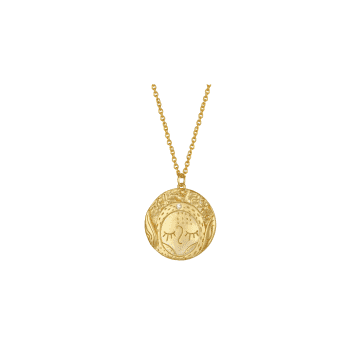 By Bottega Virgo Zodiac Double Sided Coin Pendant Necklace