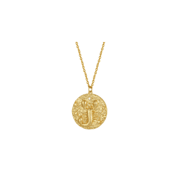 By Bottega Scorpio Zodiac Double Sided Coin Pendant Necklace