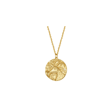 By Bottega Capricorn Zodiac Double Sided Coin Pendant Necklace