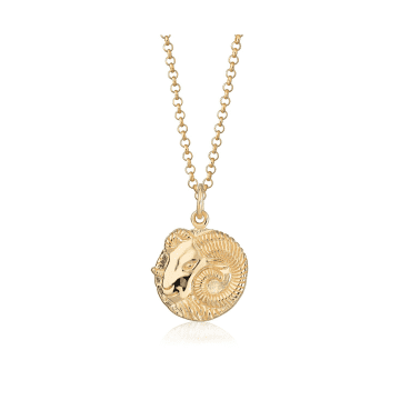 Scream Pretty Aries Zodiac Necklace In Metallic