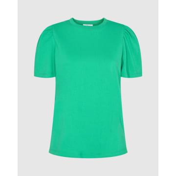 Anorak Minimum Olinna Puff Shoulder T-shirt Deep Mint Green
