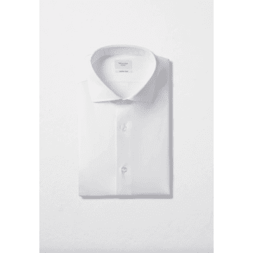 Traiano Milano White French Collar Shirt