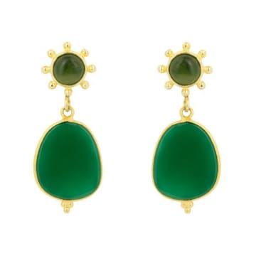 Ashiana | Sage Earrings | Green & Gold